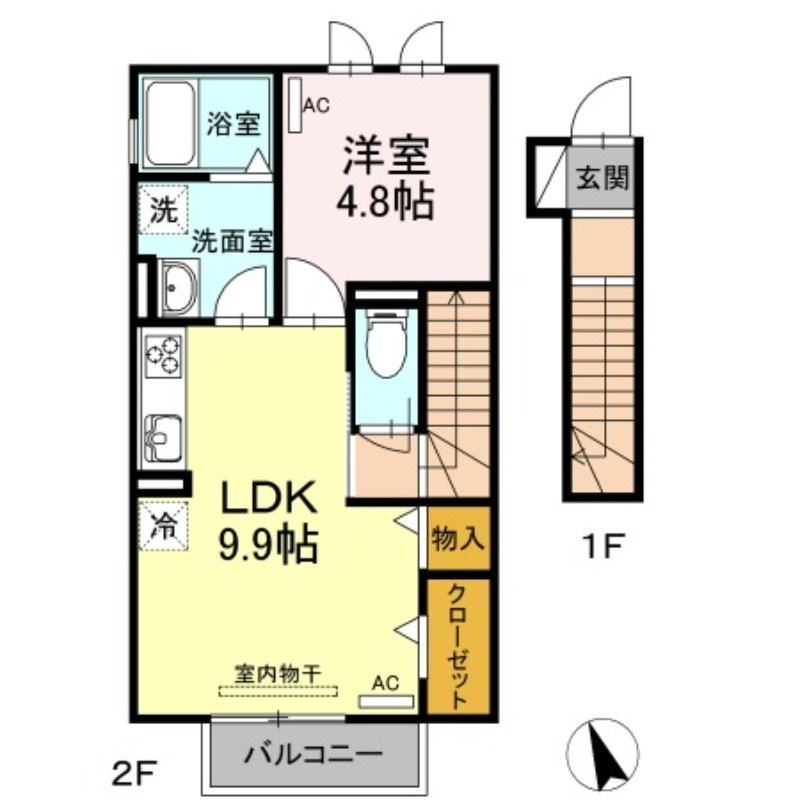 ハピネス上地の間取り