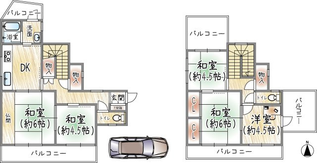 段上町5丁目の間取り