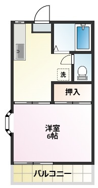 【間取り】 | マルマツハイツ | 一人暮らしに最適な1K ！