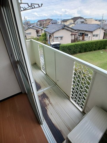 グリーンハイツＫのバルコニー|暖かな日差しのふりそそぐバルコニー