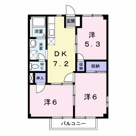 グリーンハイツＫの間取り