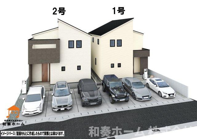 リナージュ ネクスジー 北島町中村01期の完成予想図|イメージパース/図面をもとに作成したもので実際とは異なります。