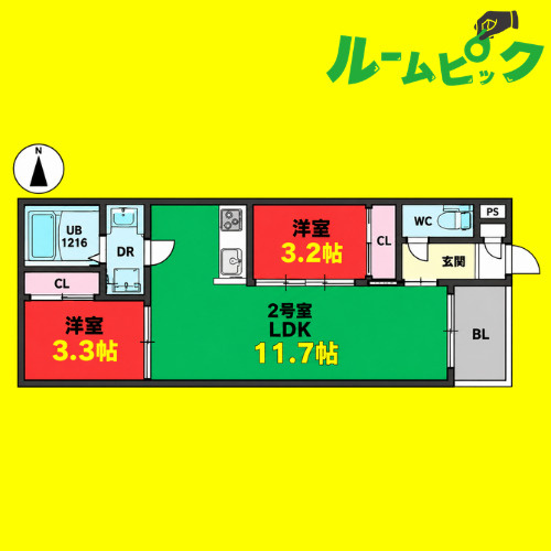 REGALEST堀田　名古屋市賃貸　仲介手数料無料の間取り