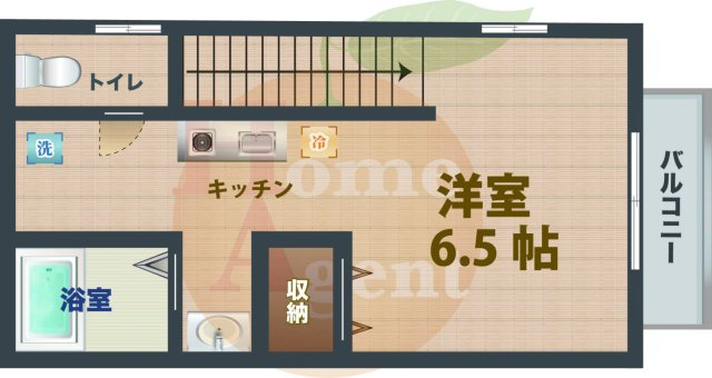 【間取り】 | メルヴェイユ | 1Kのお部屋です。