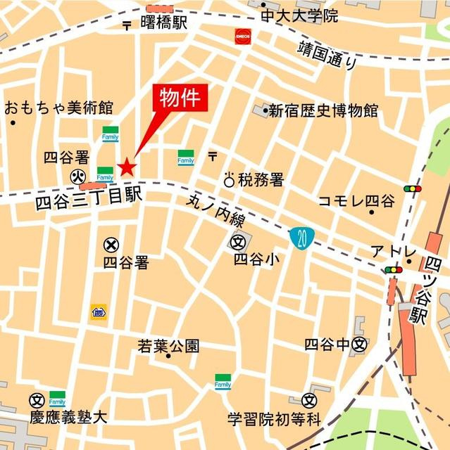 Ｂｒｉｌｌｉａ四谷三丁目の地図
