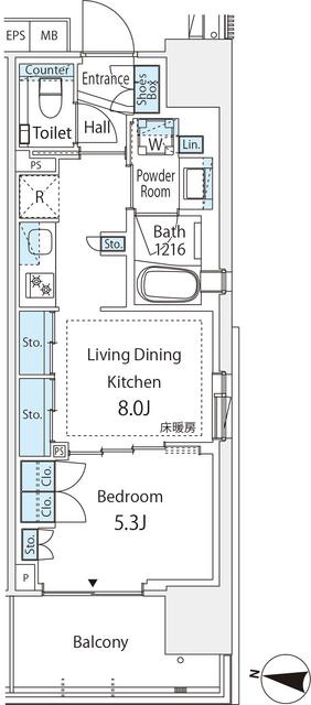 Ｂｒｉｌｌｉａ四谷三丁目の間取り