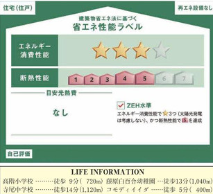 【新築分譲住宅】川越寺尾6期の省エネ性能ラベル