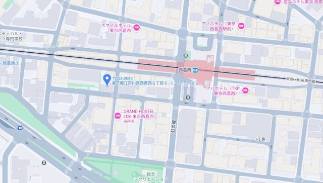 シティマンション西葛西の地図