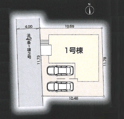 練馬区桜台3丁目 限定1棟の区画図|土地面積124.25㎡のゆとりある敷地
広々空間の邸宅＋カースペース2台分付！
南側にお庭スペースもございます