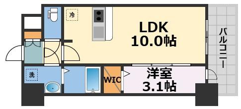 Alivisドーム前（旧：ミラージュパレス大阪ドームProsper）の間取り