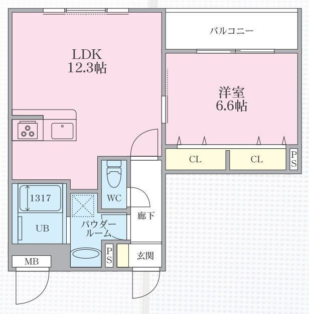 The MANOR KYODOの間取り