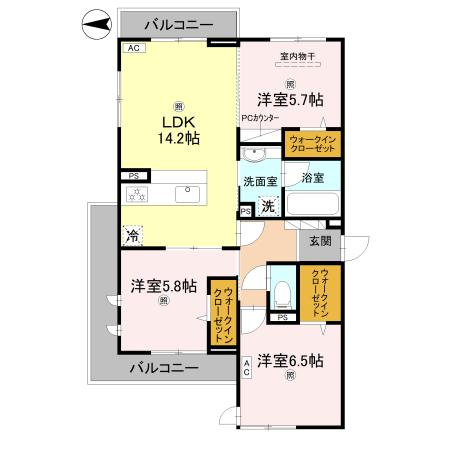 【間取り】 | フォレストガーデン北花田