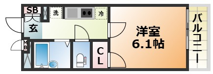 レオパレス兵庫駅南通りの間取り