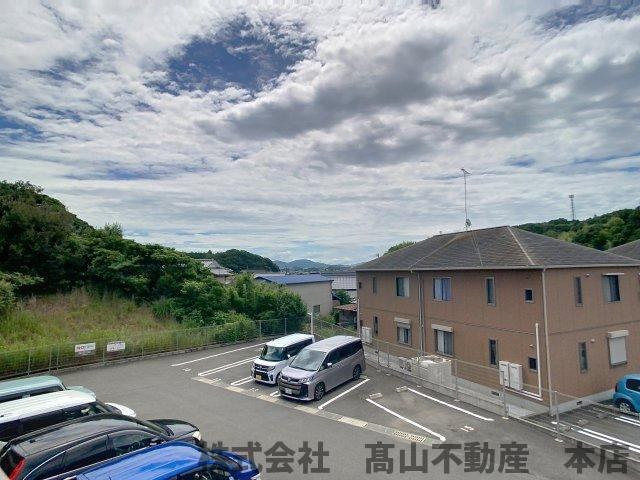 宗像市河東のアパートの展望