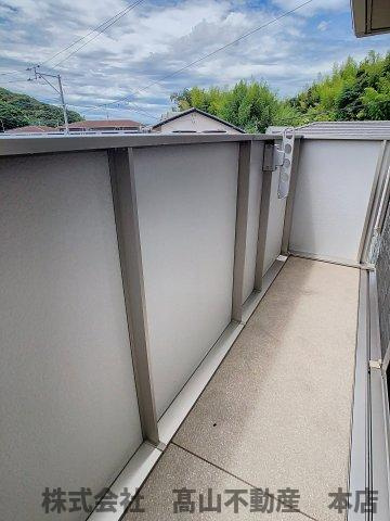 宗像市河東のアパートのバルコニー