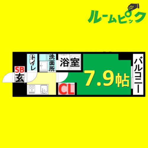 S-FORT熱田六番　名古屋市賃貸　仲介手数料無料の間取り