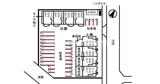 クラールＢの区画図