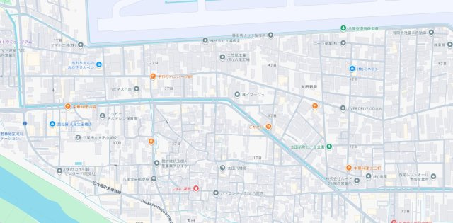 八尾市太田　第3期　新築一戸建ての地図