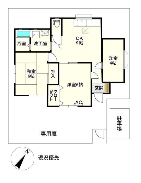 みすずが丘１８－２貸家の間取り
