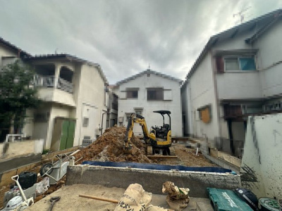 【外観】 | 土塔町　新築一戸建 | 家族を身近に感じる対面式キッチンです！３口コンロ・浄水器付きのシステムキッチンです♪