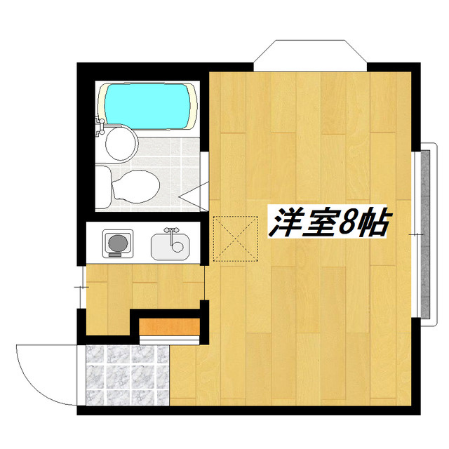 カーサ稲垣の間取り|広々としたワンルームです♪