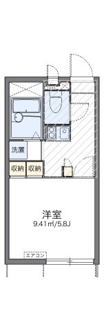 レオパレスアクティ魚崎の間取り|代表的な間取のため実際の間取とは異なる場合があります