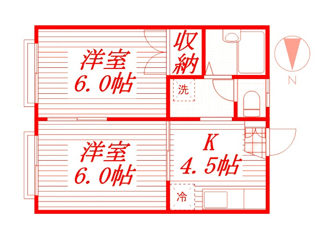 藤沢市弥勒寺１丁目のアパートの間取り