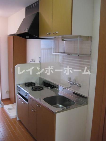 シャインブルーのキッチン|きれいなキッチンです