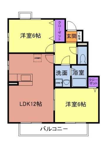 【間取り】 | アベニュー弐番館