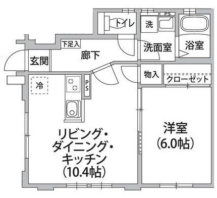 Ｃｏｍｏｄｉａ　Ｍｉｓｕｚｕの間取り|間取りです。