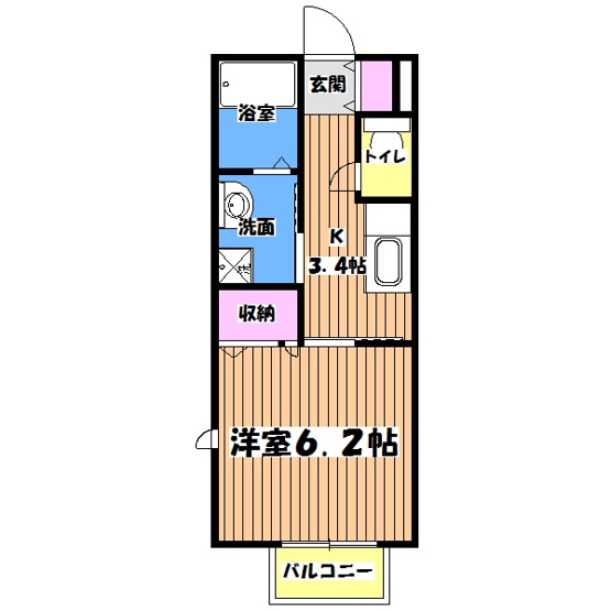 【間取り】 | VillageKazn一番館