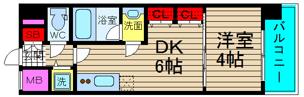 エスレジデンス淀屋橋の間取り|現状有姿