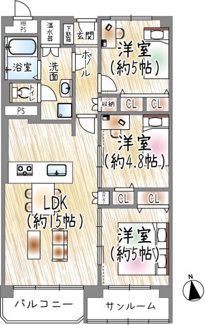【間取り】 | 宝塚御殿山マンション