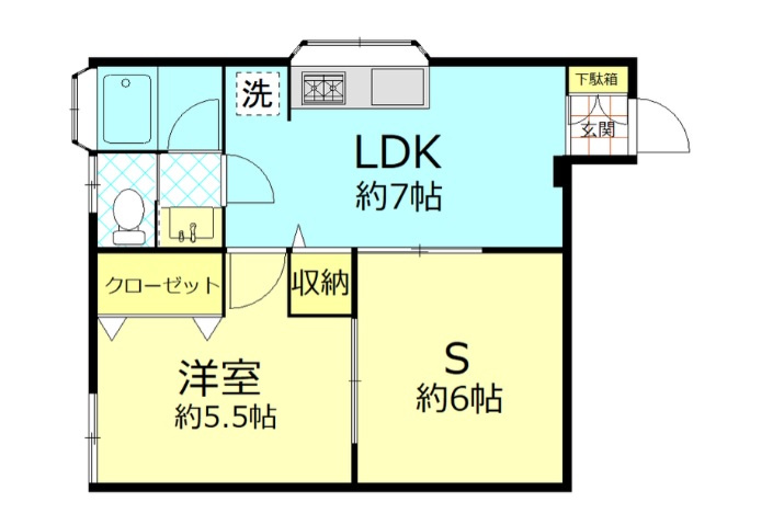 マスターズ大森西の間取り|南向き角部屋の1LDK  2LDKお探しの方にも！