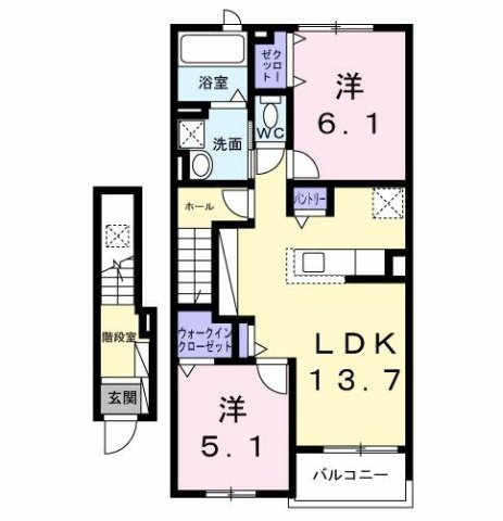 レスポワール　Ｂの間取り