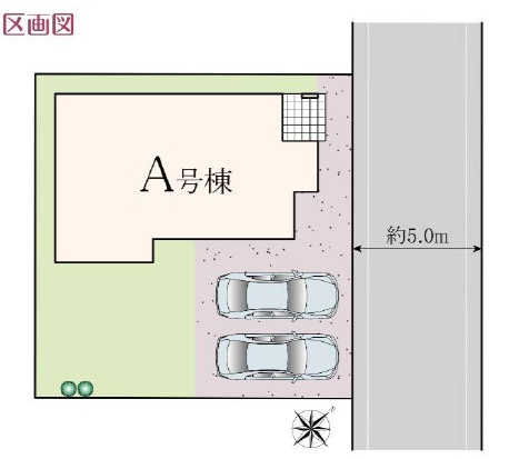 市川市柏井町3丁目155番の区画図