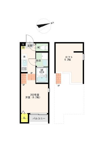 アルカディア曽根の間取り