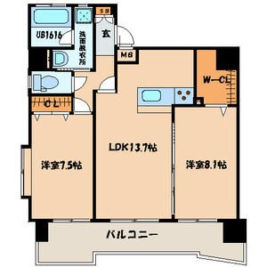 サンシャインプリンセス北九州の間取り