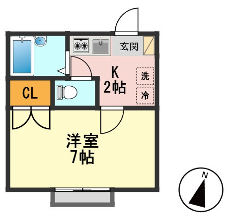 パルテール一之江Ⅰの間取り