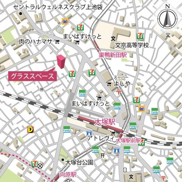 グラススペースの地図