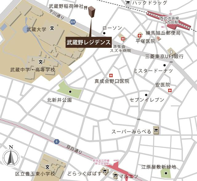 武蔵野レジデンスの地図