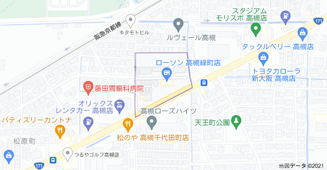グランヴェルデ高槻の地図