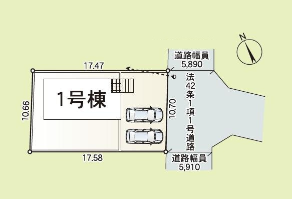 牛久市上柏田第10　新築戸建の区画図