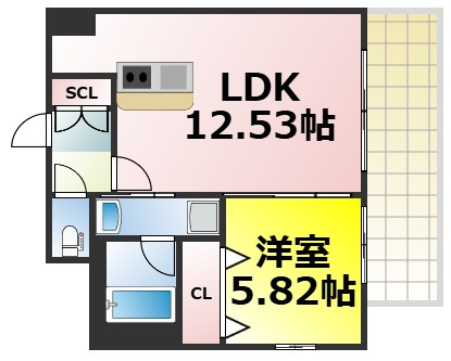 【間取り】 | プレジオ難波WEST 仲介手数料無料