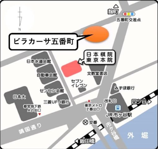 ビラカーサ五番町の地図