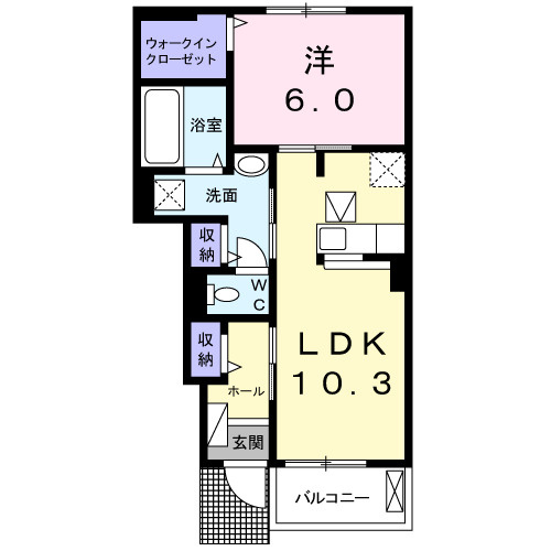 エアリーフォレスト　Ｂ棟の間取り