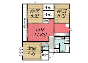 【間取り】 | La Crece　N