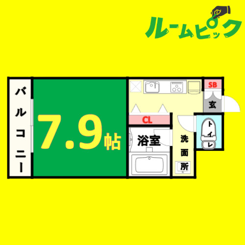 フロンティアU　名古屋市賃貸　仲介手数料無料の間取り