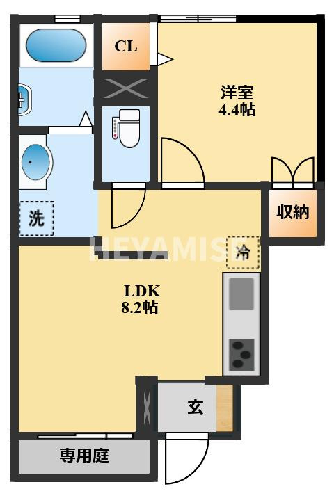 レジデンスSＩの間取り