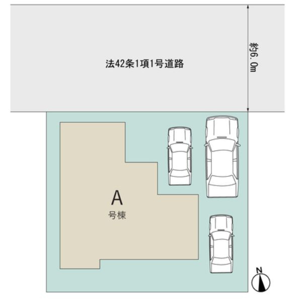 小山市駅東通り1丁目　1号棟の区画図